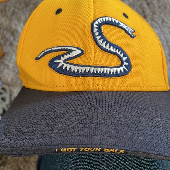 Vipers Baseball Cap Dad Hat Gold & Navy Blue “I Got Your Back” on Bill - Picture 3 of 3